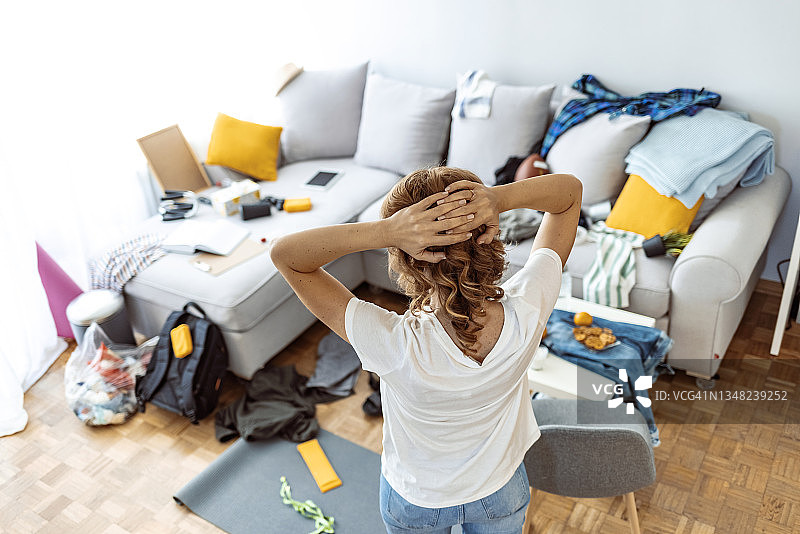 压力大的家庭主妇图片素材