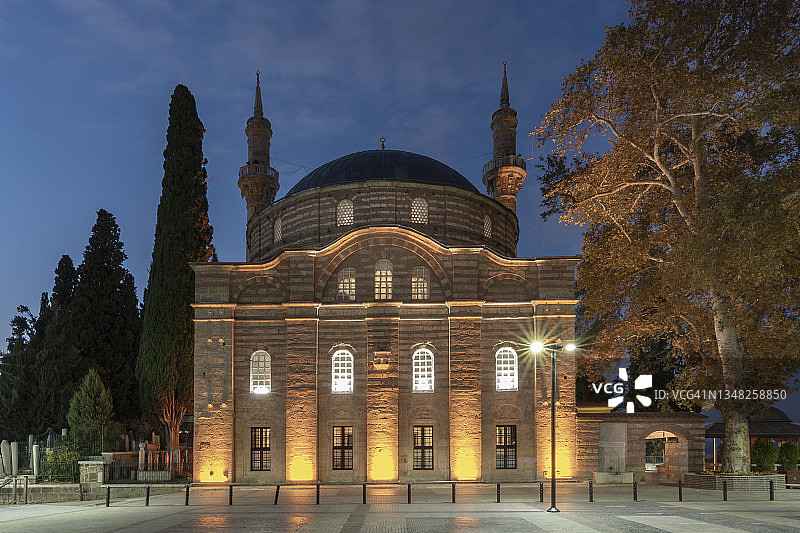 土耳其布尔萨的埃米尔苏丹清真寺和陵墓图片素材