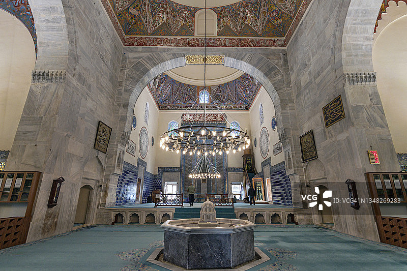 土耳其布尔萨的绿色清真寺图片素材