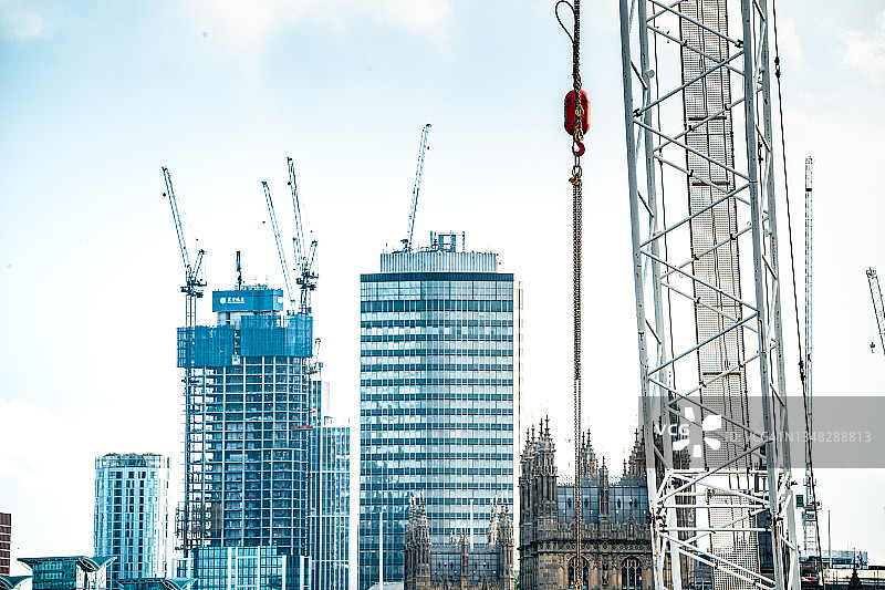 伦敦的建筑工地与开发项目图片素材
