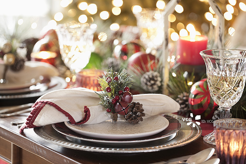 圣诞节节日餐桌图片素材