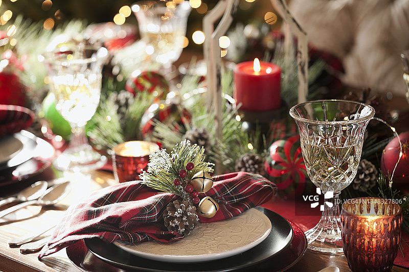 圣诞节节日餐桌图片素材