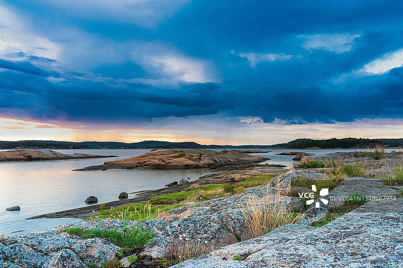 萨普斯堡杜萨海边的日落图片素材