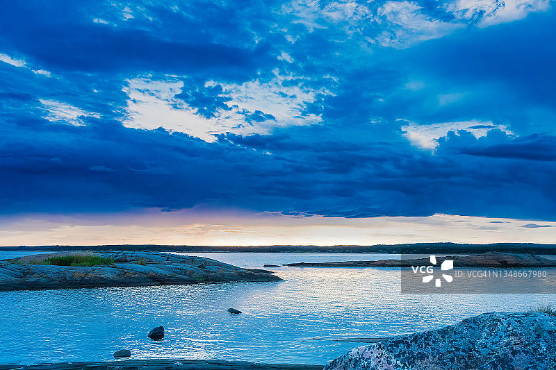 萨普斯堡杜萨海边的日落图片素材