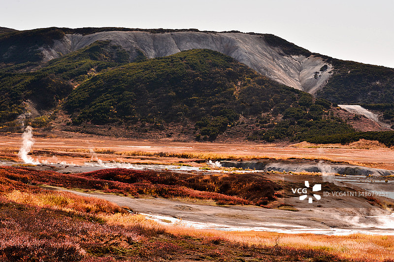 堪察加半岛乌宗火山图片素材