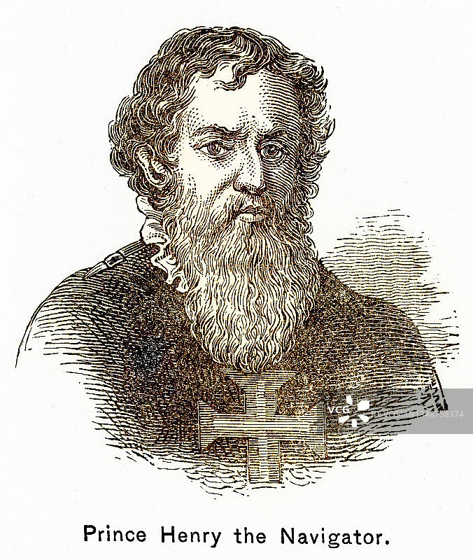 航海家亨利王子肖像，葡萄牙帝国早期和15世纪欧洲海上发现与扩张的核心人物图片素材