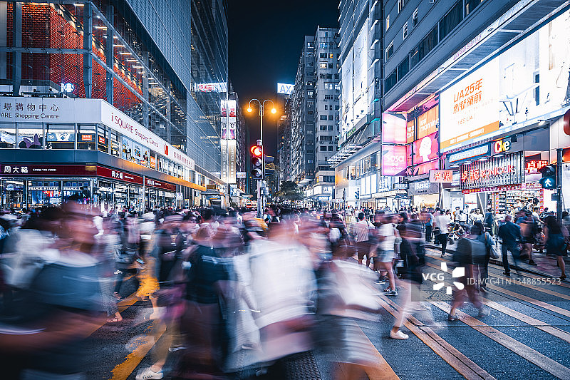 香港弥敦道图片素材