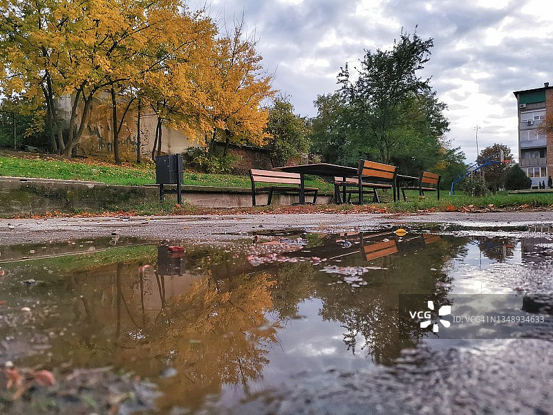 公园里的秋天图片素材