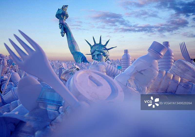 塑料海洋图片素材