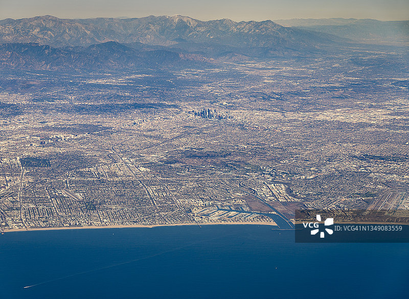 从空中俯瞰洛杉矶图片素材