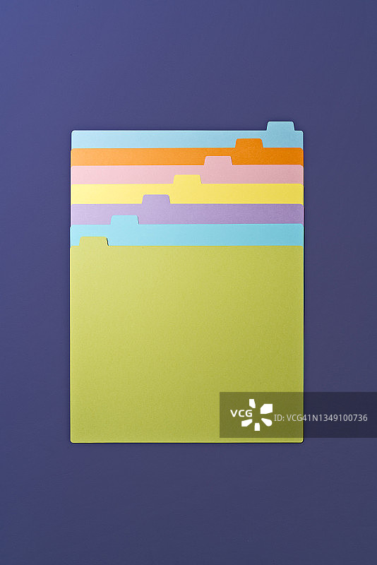 彩色索引卡文件图片素材