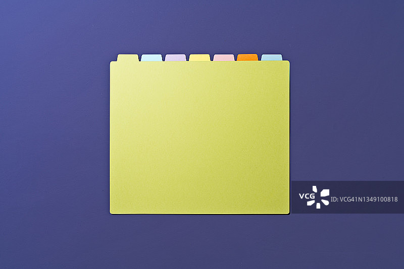 彩色索引卡片文件整理器图片素材