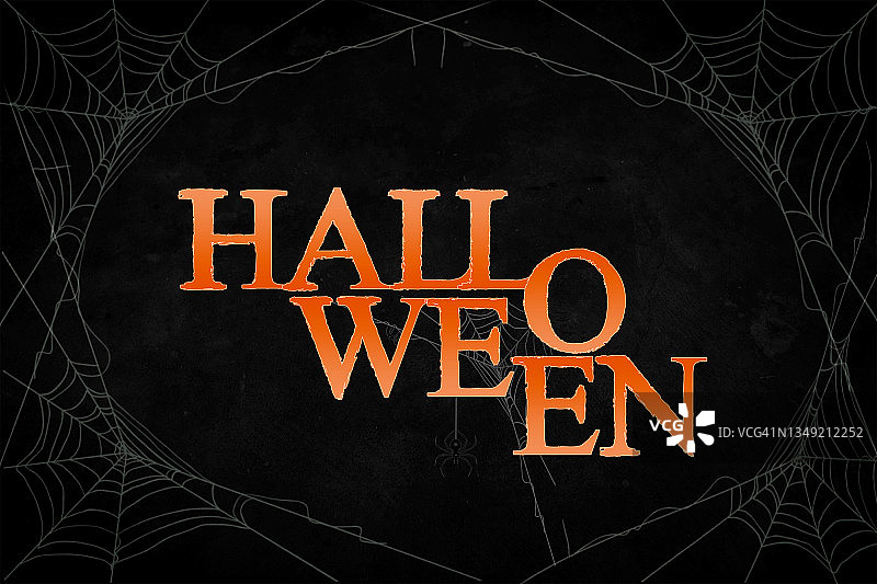 深色背景上的万圣节宣传单图片素材