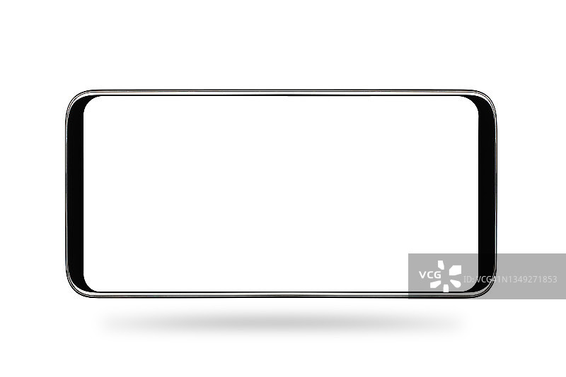 白色背景上带白色屏幕的手机模型图片素材