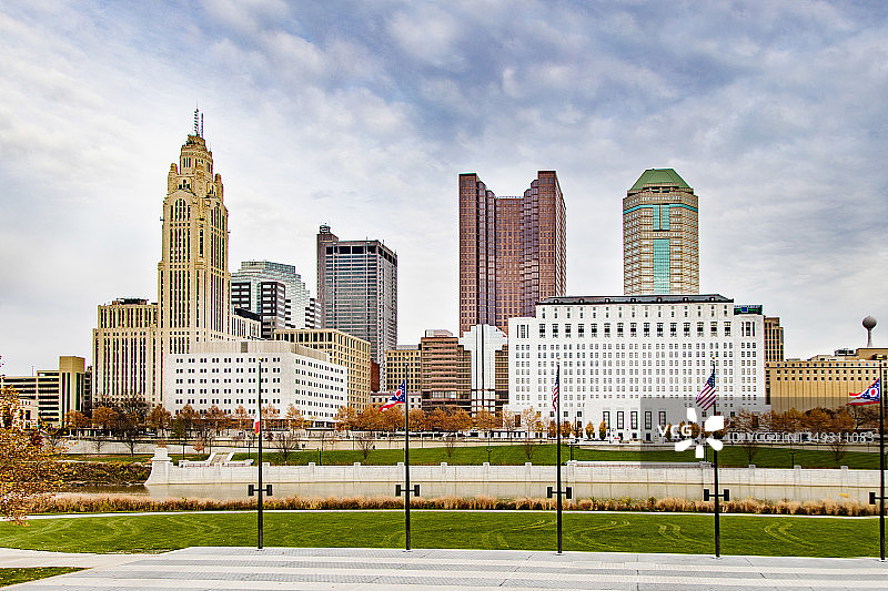 俄亥俄州哥伦布市正面景观图片素材