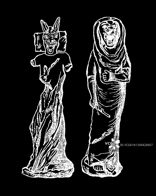 亚述-巴比伦文物：杜尔-沙鲁金的偶像图片素材