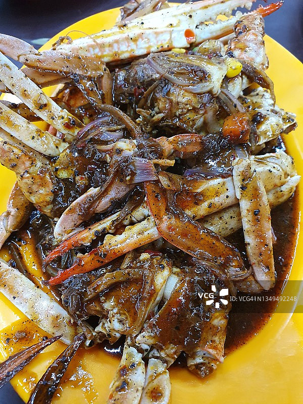 黄盘黑胡椒蟹套餐图片素材