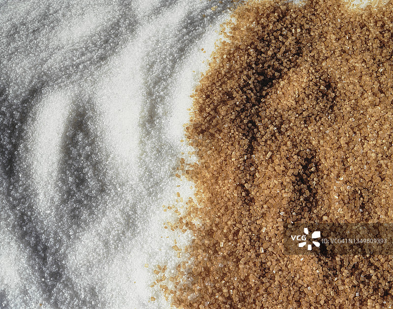 白砂糖和红糖图片素材