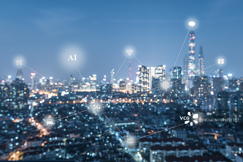 上海智慧城市概念图图片素材