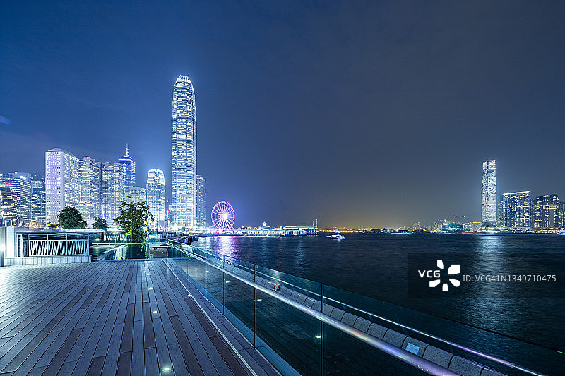 中国香港中环夜景图片素材