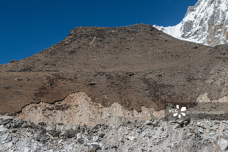从卡拉帕塔尔山观看珠穆朗玛峰图片素材