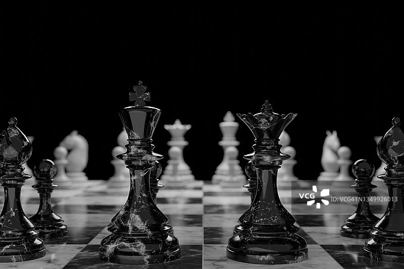 棋盘上的国际象棋棋子图片素材