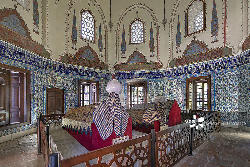 土耳其布尔萨穆拉迪耶建筑群中的谢赫扎德·穆斯塔法墓图片素材