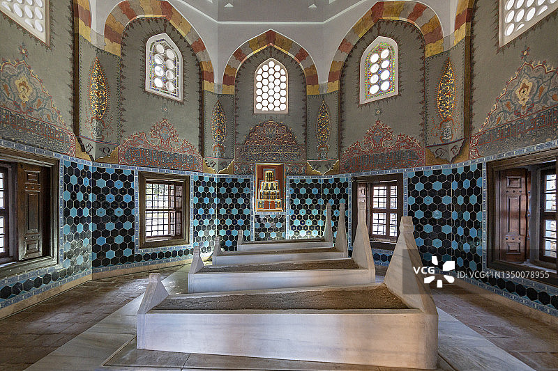 土耳其布尔萨穆拉迪耶建筑群中谢扎德·马赫穆德之墓图片素材