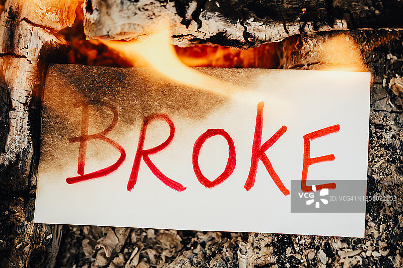 破产概念图片素材