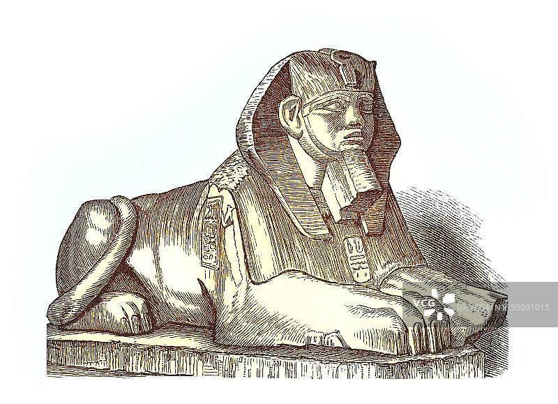 古埃及艺术：哈特谢普苏特女王的狮身人面像图片素材