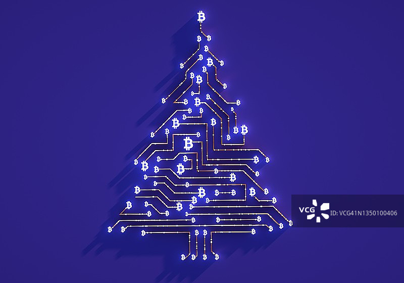 数字圣诞树图片素材