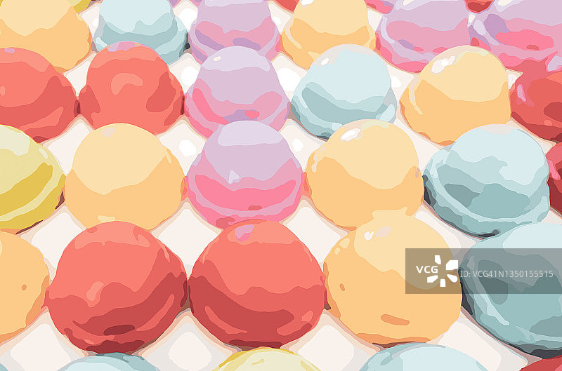 色彩鲜艳的冰淇淋球背景图片素材
