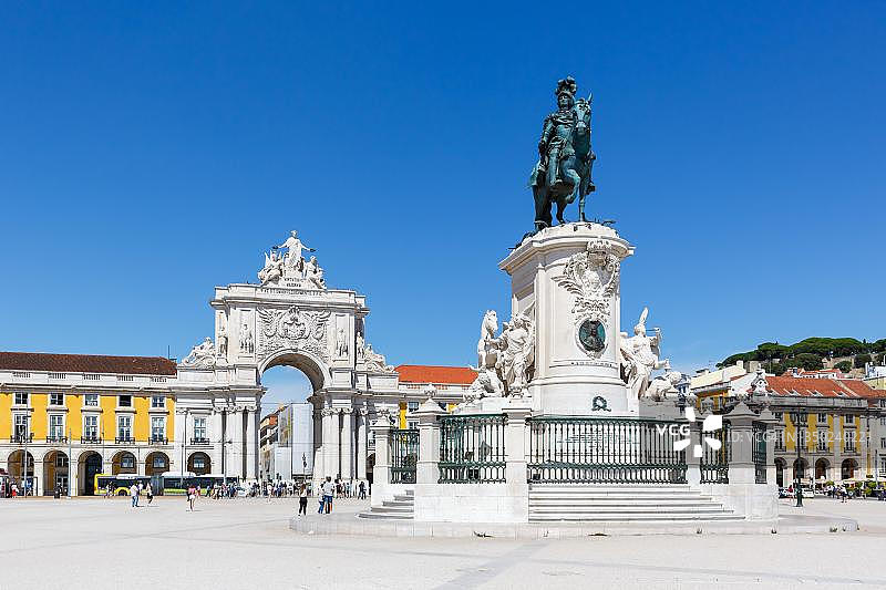 葡萄牙里斯本商业广场城市风光图片素材
