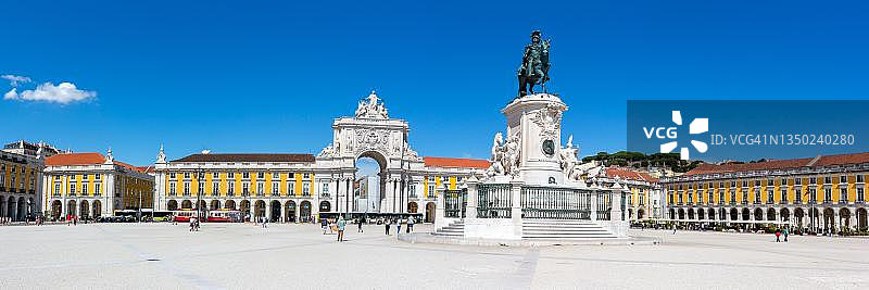 葡萄牙里斯本商业广场全景图片素材