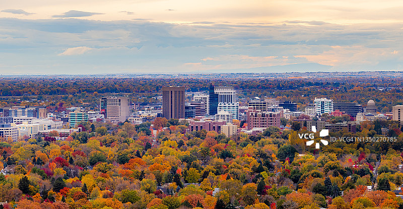 秋季的博伊西天际线图片素材