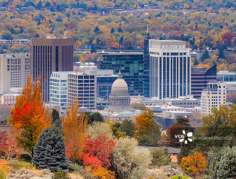 秋季的博伊西天际线图片素材