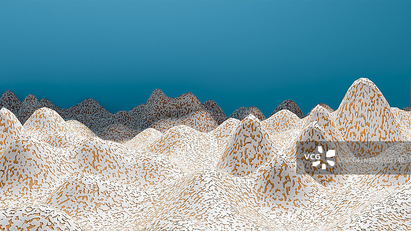 抽象景观背景：彩色3D波浪图片素材