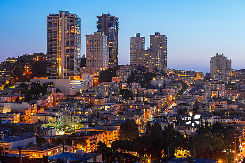 美国加利福尼亚州旧金山电报山图片素材