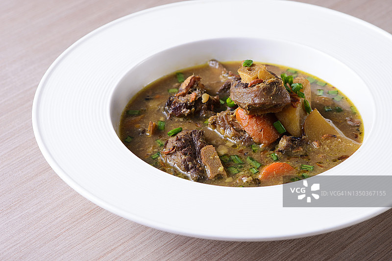 牛尾汤特写图片素材