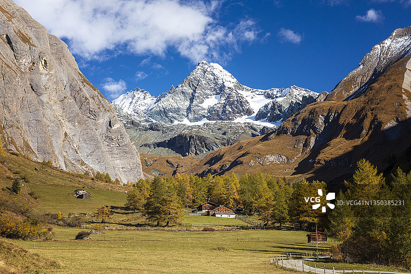 秋季格罗斯格洛克纳山柯尼茨山谷风光图片素材
