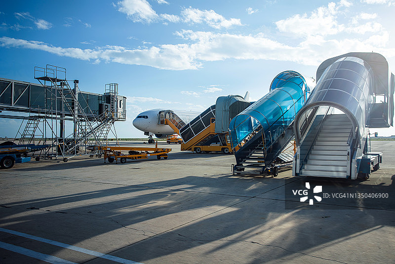 飞机起飞准备图片素材