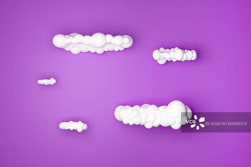 3D抽象云朵紫色背景图片素材