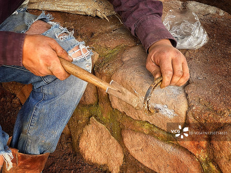 修理马蹄铁图片素材