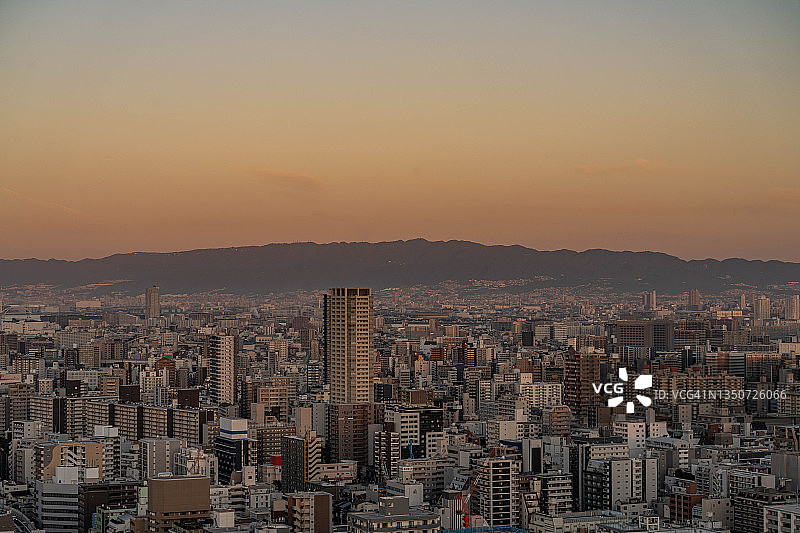 日本大阪市的城市建筑图片素材