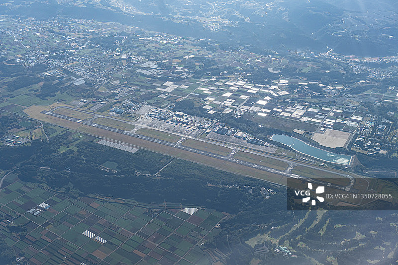 熊本县阿苏熊本机场航拍图片素材