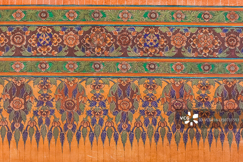 泰国壁画墙绘细节图片素材