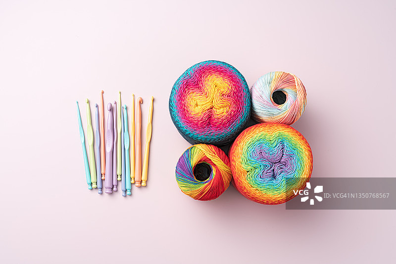 彩色渐变毛线球图片素材
