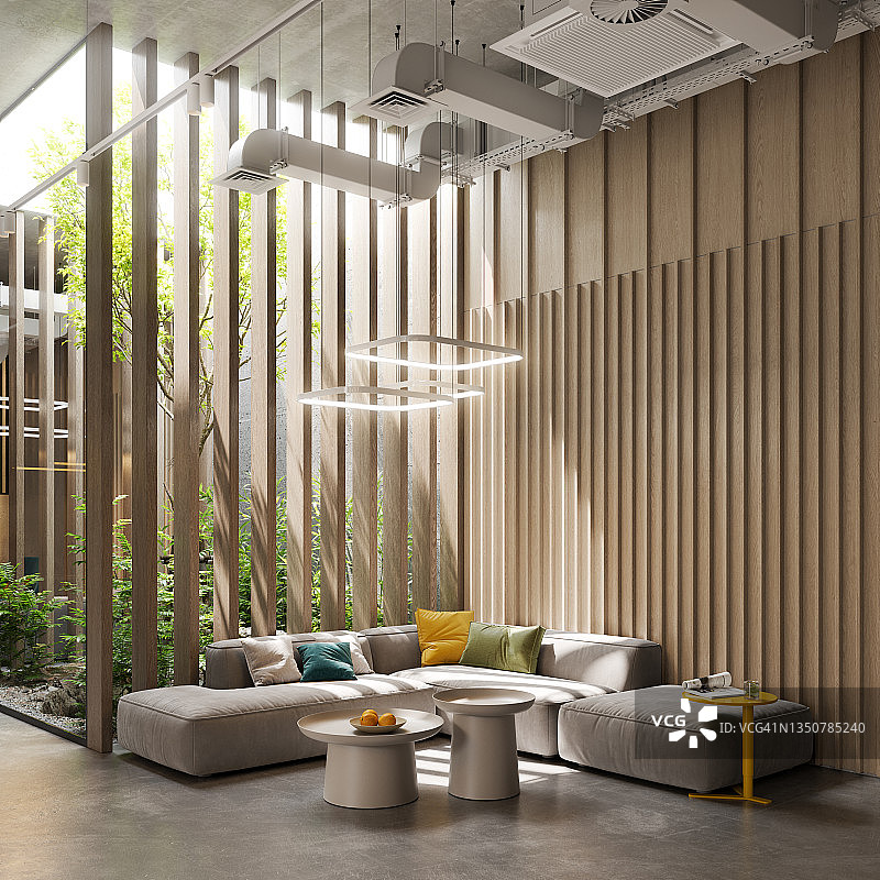 3D图像：创意办公室大厅图片素材