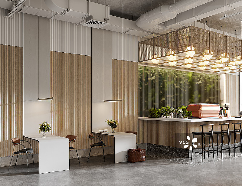 创意办公室咖啡厅电脑生成图像图片素材