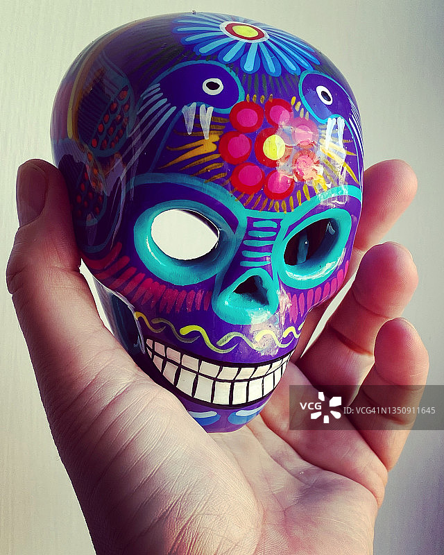 彩色头骨图片素材